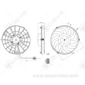 Radiator cooling fan for OPEL COMBO CORSA B